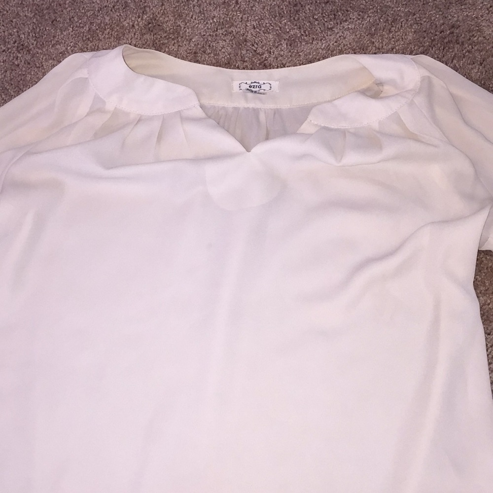 cream blouse